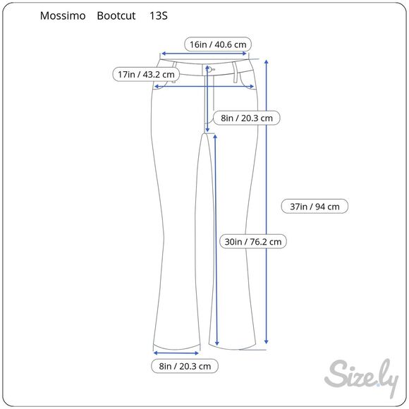 Mossimo Jeans 13S Womens Mid Rise Straight Leg Medium Wash Bootcut Casual Bottom - Picture 2 of 7